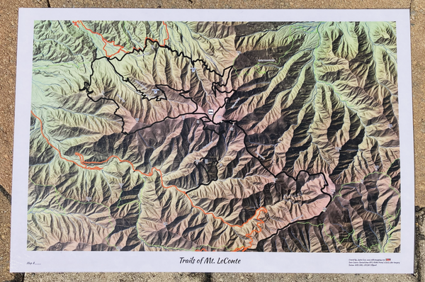 Smokies Mt. LeConte Lidar Special 12"x18"