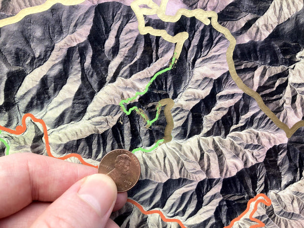 Smokies Mt. LeConte Lidar Special 12"x18" Map Redhot Mapping