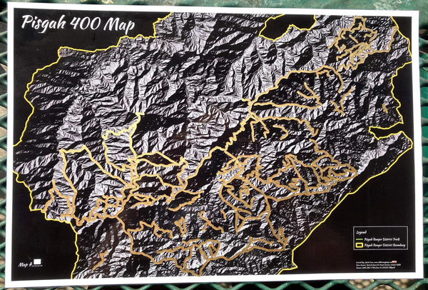 Pisgah 400 12"x18" Map Redhot Mapping Scratch Off