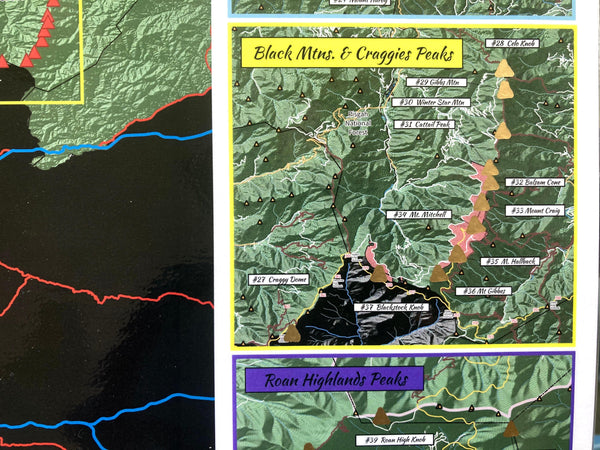 South Beyond 6000 Challenge (SB6K) Scratch Off 12"x18" Map Redhot Mapping