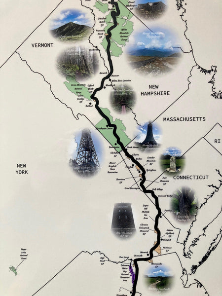 Appalachian Trail Scratch Off Map (10"x36") - Redhot Mapping