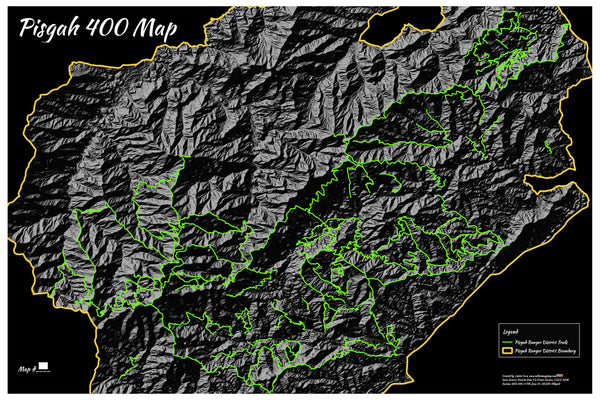 Pisgah 400 12"x18" Map Redhot Mapping