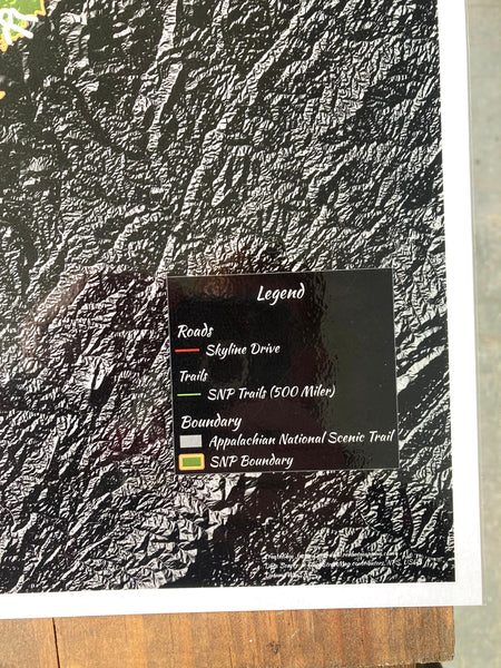 Shenandoah NP Scratch Off 12"x18" - Redhot Mapping