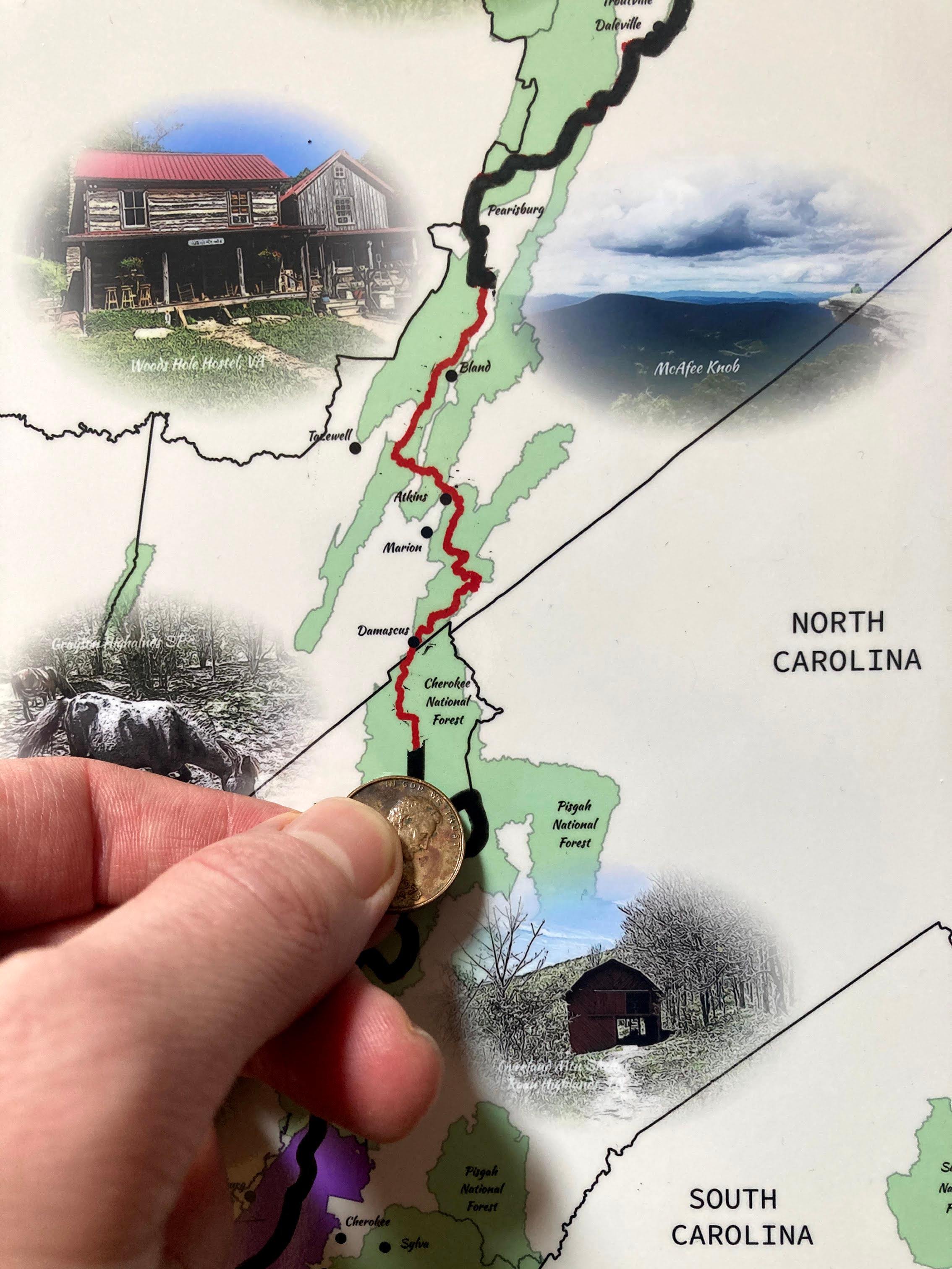 Appalachian Trail Scratch Off Map (10
