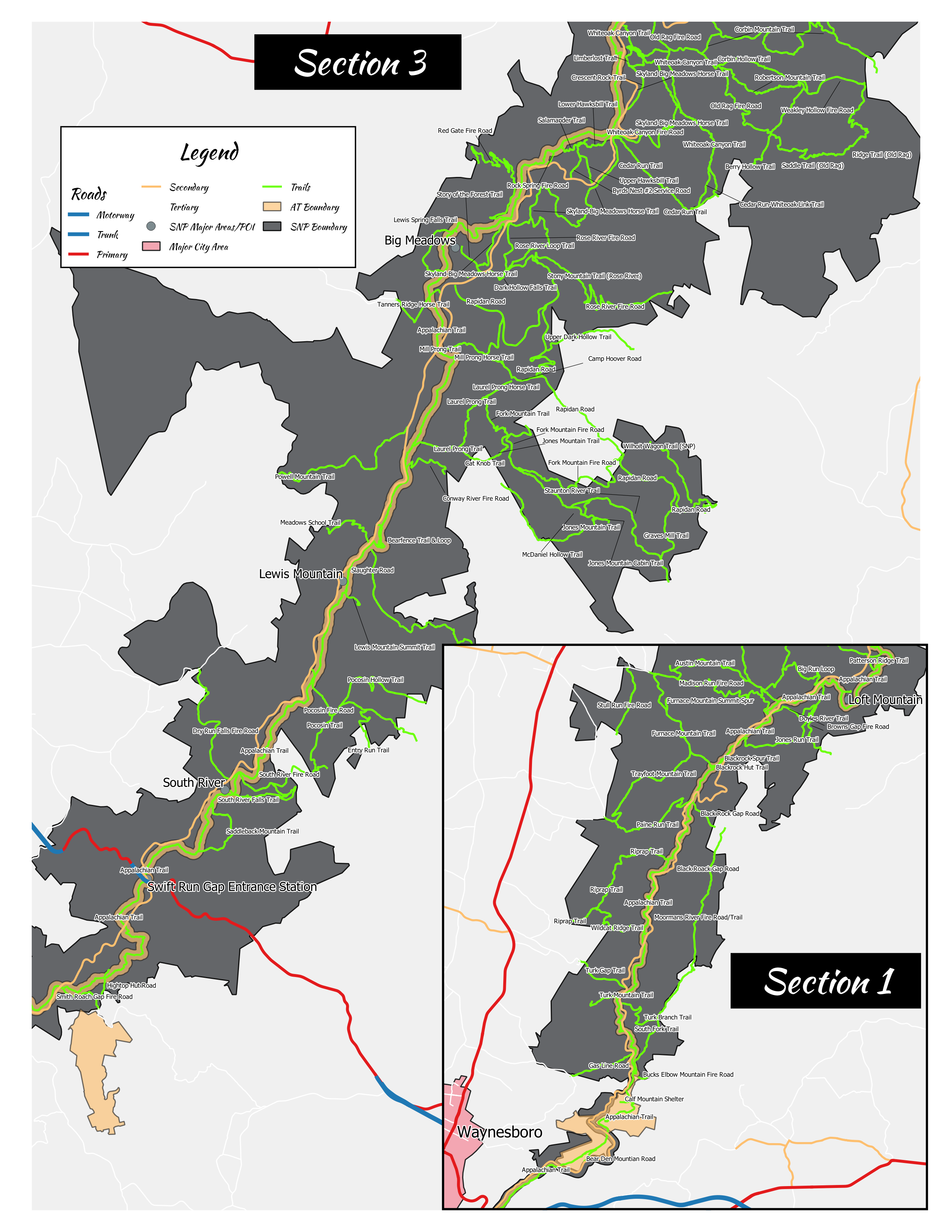 Shenandoah NP Inset Map - Redhot Mapping
